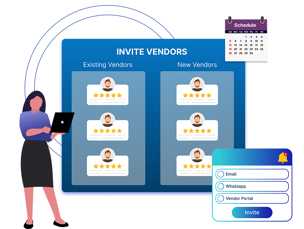 Invite Vendors (Existing / New) for Proposals