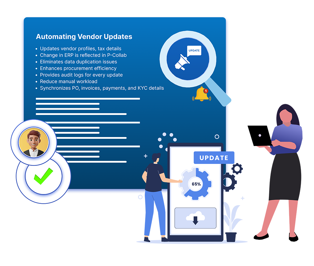 Push Vendor Updates from ERP to P-Collab and Vice Versa